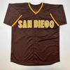 image:imageFacsimile Autographed Manny Machado San Diego Brown Reprint Laser Auto Baseball Jersey Size Mens XL