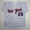 image:imageFacsimile Autographed Nolan McLean New York Pinstripe Reprint Laser Auto Baseball Jersey Size Mens XL