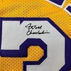 image:imageFacsimile Autographed Wilt Chamberlain Los Angeles LA Yellow Reprint Laser Auto Basketball Jersey Size Mens XL