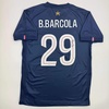 image:imageAutographedSigned Bradley Barcola PSG Paris Saint Germain Blue Soccer Futbol Jersey Beckett BAS COA