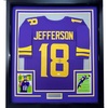 image:imageFRAMED AutographedSigned Justin Jefferson 33x42 Minnesota Color Rush Football Jersey JSA COA