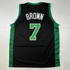 image:imageFacsimile Autographed Jaylen Brown Boston Black Reprint Laser Auto Basketball Jersey Size Mens XL