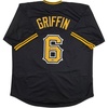 image:imageFacsimile Autographed Konnor Griffin Pittsburgh Black Reprint Laser Auto Baseball Jersey Size Mens XL