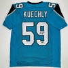 image:imageFacsimile Autographed Luke Kuechly Carolina Blue Reprint Laser Auto Football Jersey Size Mens XL
