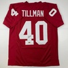 image:imageFacsimile Autographed Pat Tillman Arizona Red Reprint Laser Auto Football Jersey Size Mens XL