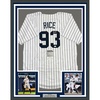 image:imageFramed AutographedSigned Ben Rice 35x39 New York Pinstripe Baseball Jersey JSA COA