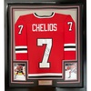 image:imageFramed AutographedSigned Chris Chelios 33x42 Chicago Red Hockey Jersey JSA COA
