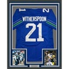 image:imageFramed AutographedSigned Devon Witherspoon 35x39 Seattle Blue Retro Football Jersey Beckett BAS COA