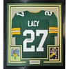 image:imageFramed AutographedSigned Eddie Lacy 35x39 Green Bay Green Football Jersey JSA COA