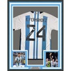 image:imageFramed AutographedSigned Enzo Fernandez 35x39 Argentina BlueWhite Soccer World Cup Jersey Beckett BAS COA