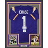 image:imageFramed AutographedSigned JaMarr Chase 33x42 LSU Purple College Football Jersey Beckett BAS COA