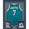 image:imageFramed AutographedSigned Kon Knueppel 35x39 Charlotte Teal Basketball Jersey JSA COA