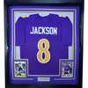 image:imageFramed AutographedSigned Lamar Jackson 33x42 Baltimore Color Rush Football Jersey JSA COA