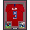 image:imageFramed AutographedSigned Mia Hamm 35x39 Red Soccer Team USA United States World Cup Jersey Beckett BAS COA