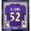 image:imageFramed AutographedSigned Ray Lewis 33x42 Baltimore Purple Football Jersey PSADNA COA
