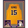 image:imageFramed Facsimile Autographed Austin Reaves 35x39 Los Angeles LA Yellow Reprint Laser Auto Basketball Jersey