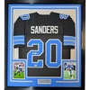 image:imageFramed Facsimile Autographed Barry Sanders 35x39 Detroit Black Reprint Laser Auto Football Jersey