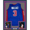 image:imageFramed Facsimile Autographed Ben Wallace 35x39 Detroit Blue Reprint Laser Auto Basketball Jersey