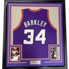 image:imageFramed Facsimile Autographed Charles Barkley 35x39 Phoenix Purple Reprint Laser Auto Basketball Jersey