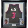 image:imageFramed Facsimile Autographed Dwyane Wade 35x39 Miami Black Vice City Reprint Laser Auto Basketball Jersey