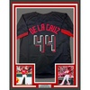 image:imageFramed Facsimile Autographed Elly De La Cruz 35x39 Cincinnati Black City Connect Reprint Laser Auto Baseball Jersey