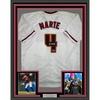 image:imageFramed Facsimile Autographed Ketel Marte 35x39 Arizona White Reprint Laser Auto Baseball Jersey