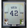 image:imageFramed Facsimile Autographed Mariano Rivera 35x39 New York Grey Reprint Laser Auto Baseball Jersey