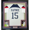 image:imageFramed Facsimile Autographed Megan Rapinoe 35x39 United States USA White World Cup Reprint Laser Auto Soccer Jersey