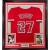 image:imageFramed Facsimile Autographed Mike Trout 35x39 Los Angeles LA Anaheim Red Reprint Laser Auto Baseball Jersey