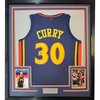 image:imageFramed Facsimile Autographed Stephen Steph Curry 35x39 Golden State Navy Blue Retro Rookie Reprint Laser Auto Basketball Jersey
