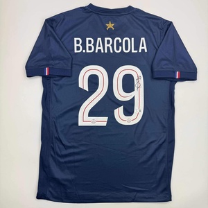 image:imageAutographedSigned Bradley Barcola PSG Paris Saint Germain Blue Soccer Futbol Jersey Beckett BAS COA