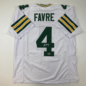 image:imageFacsimile Autographed Brett Favre Green Bay White Reprint Laser Auto Football Jersey Size Mens XL
