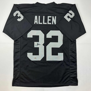 image:imageFacsimile Autographed Marcus Allen Oakland Las Vegas Black Reprint Laser Auto Football Jersey Size Mens XL