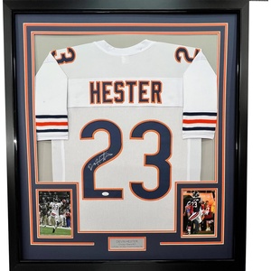 image:imageFramed AutographedSigned Devin Hester 35x39 Chicago White Football Jersey JSA COA