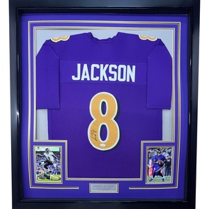 image:imageFramed AutographedSigned Lamar Jackson 33x42 Baltimore Color Rush Football Jersey JSA COA