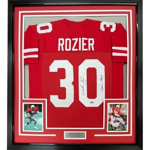 image:imageFramed AutographedSigned Mike Rozier 35x39 Heisman 1983 Nebraska Red College Football Jersey JSA COA