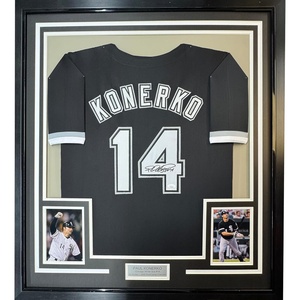 image:imageFramed AutographedSigned Paul Konerko 35x39 Chicago Black Baseball Jersey JSA COA