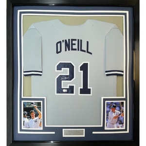 image:imageFramed AutographedSigned Paul ONeill 33x42 New York Grey Baseball Jersey JSA COA