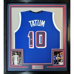 image:imageFramed Facsimile Autographed Jayson Tatum 35x39 2024 United States Team USA Blue Reprint Laser Auto Basketball Jersey