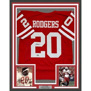 image:imageFramed Facsimile Autographed Johnny Rodgers 35x39 Nebraska Red Reprint Laser Auto College Football Jersey