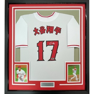 image:imageFramed Facsimile Autographed Shohei Ohtani Kanji 35x39 Los Angeles LA Anaheim White Reprint Laser Auto Baseball Jersey