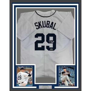 image:imageFramed Facsimile Autographed Tarik Skubal 35x39 Detroit White Reprint Laser Auto Baseball Jersey