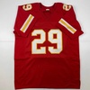 image:imageFacsimile Autographed Eric Berry Kansas City Red Reprint Laser Auto Football Jersey Size Mens XL