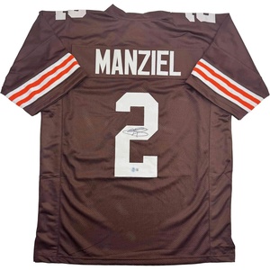 image:imageAutographedSigned Johnny Manziel Cleveland Football Brown Jersey Beckett BAS COA