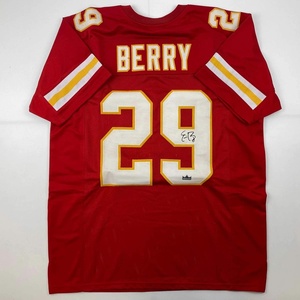 image:imageFacsimile Autographed Eric Berry Kansas City Red Reprint Laser Auto Football Jersey Size Mens XL