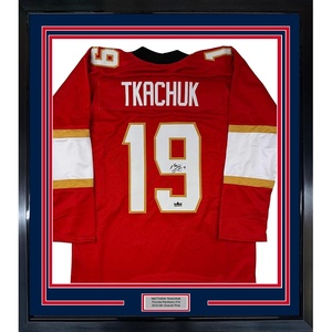 image:imageFramed Facsimile Autographed Matthew Tkachuk 35x39 Florida Red Reprint Laser Auto Hockey Jersey