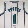 image:imageAutographedSigned Muggsy Bogues Charlotte White Basketball Jersey PSADNA COA