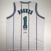 image:imageAutographedSigned Muggsy Bogues Charlotte White Basketball Jersey PSADNA COA