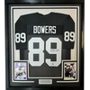 image:imageFramed AutographedSigned Brock Bowers 35x39 Las Vegas Oakland Black Football Jersey Beckett BAS COA