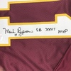 image:imageFramed AutographedSigned Mark Rypien SB XXVI MVP 33x42 Washington Burgundy Football Jersey JSA COA